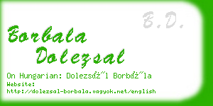 borbala dolezsal business card